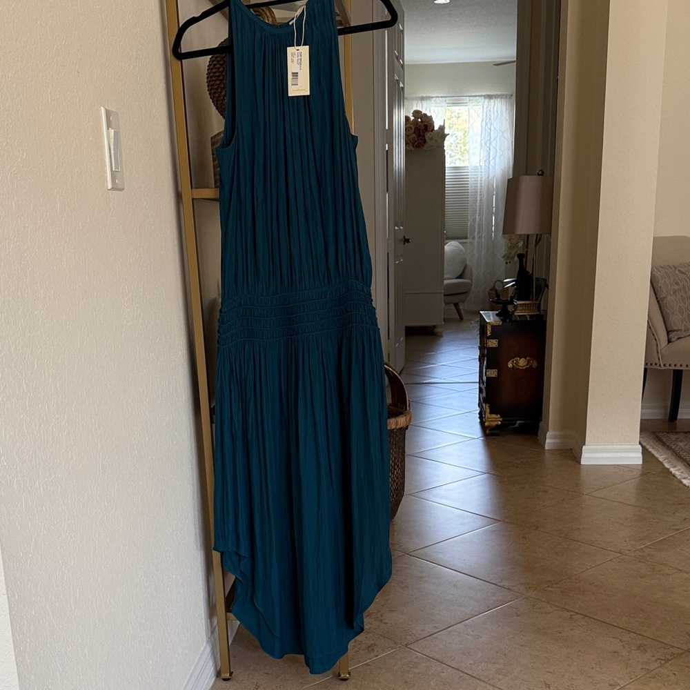 Ramy Brook Teal High Low Dress